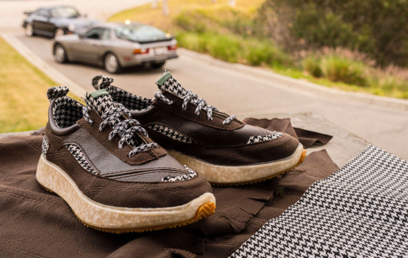 autos, but wait, there's more, car life, cars, design student makes shoes from his 944’s interior fabric and you can, too!