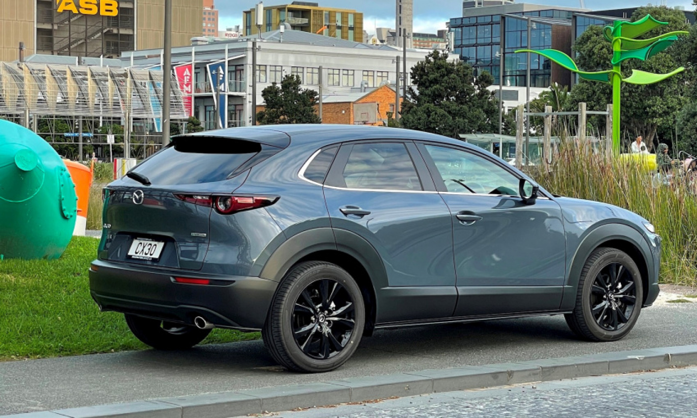 autos, cars, mazda, android, car, cars, driven, driven nz, hybrid, mazda cx-3, mazda cx-30, mazda cx-30 sp20 blackout edition review: wildest look, mildest hybrid, motoring, national, new zealand, news, nz, reviews, road tests, android, mazda cx-30 sp20 blackout edition review: wildest look, mildest hybrid