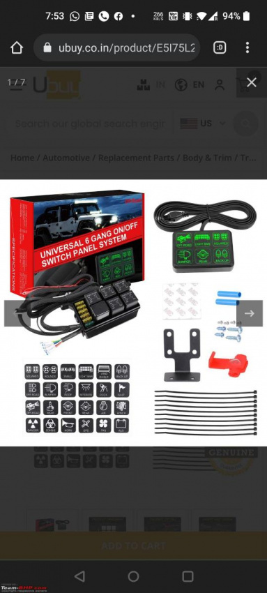 autos, cars, mahindra, accessories & aftermarket parts, indian, mahindra thar, member content, single switch panel setup for mahindra thar: control upto 6 accessories