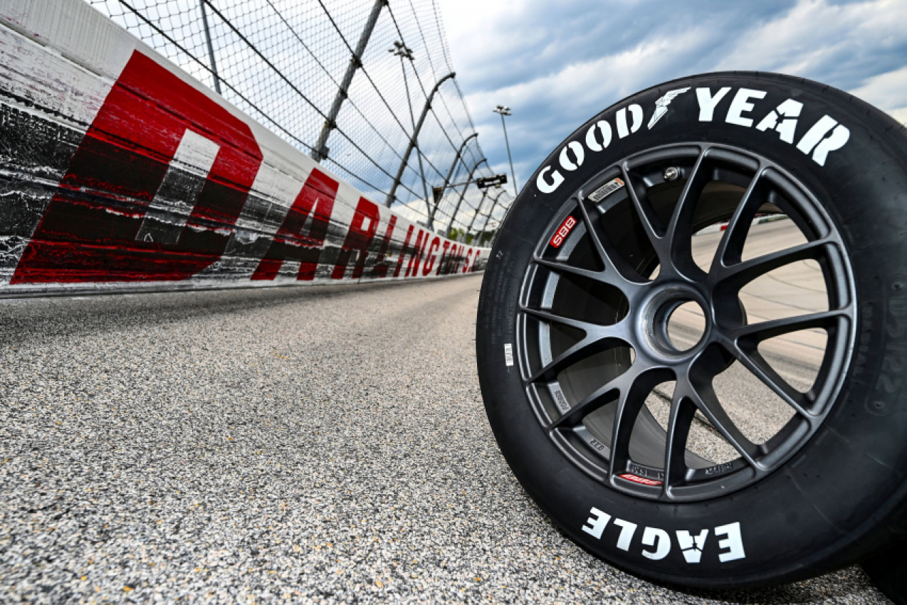autos, cars, nascar, goodyear gets into the nascar throwback weekend spirit at darlington with vintage tire look
