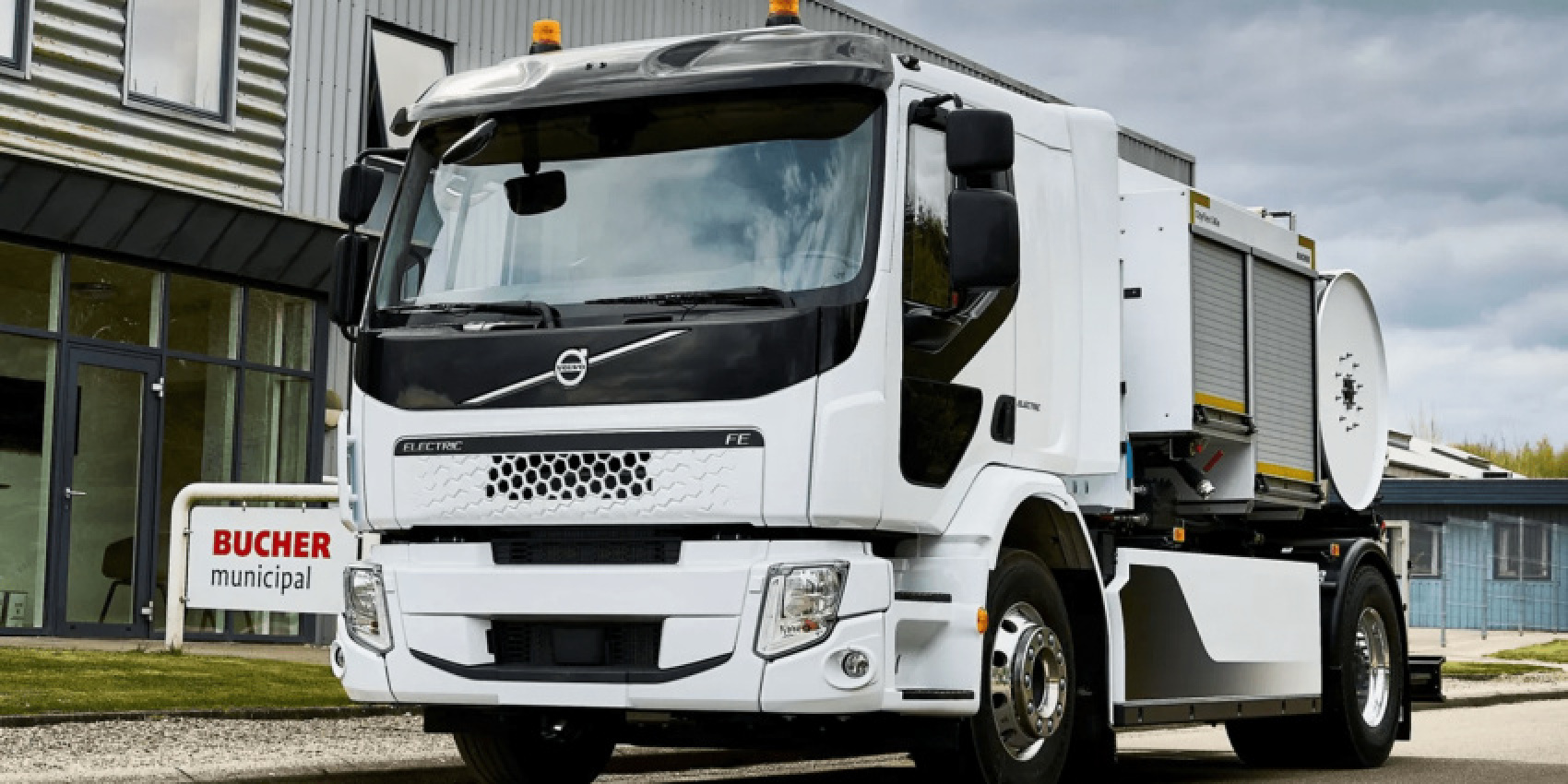 autos, cars, electric vehicle, utility vehicles, volvo, bucher municipal, electric trucks, fl electric, vnex, volvo trucks, volvo trucks and bucher municipal build electric trucks for sewer cleaning