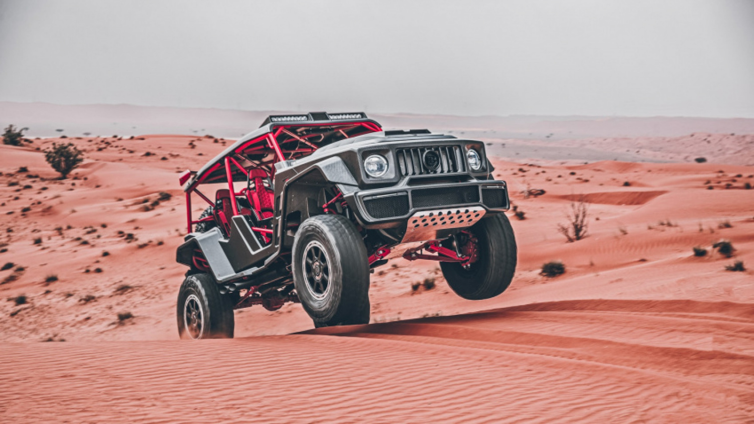 autos, cars, features, vnex, the brabus 900 crawler is a tubular twin-turbo desert toy with portals