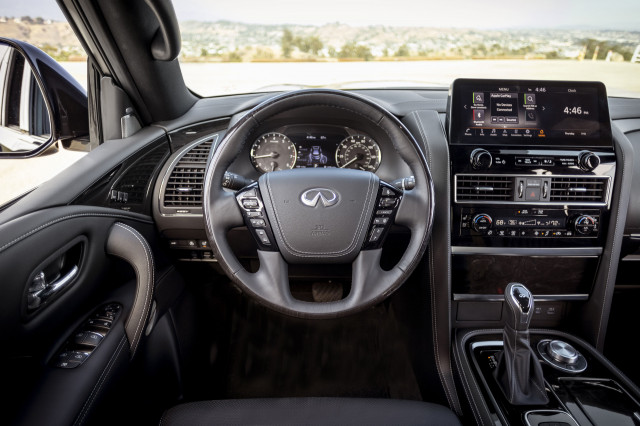 android, 2022 infiniti qx80 follows armada with larger touchscreen, higher price