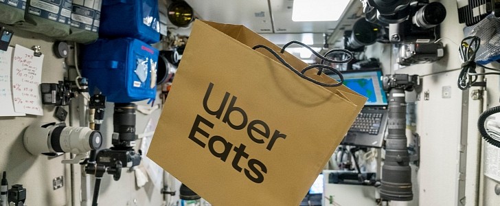 uber eats sends special delivery 248 miles up to the astronauts in space