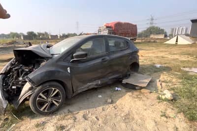this wrecked tata altroz shows the importance of safety and a 5 star rated car