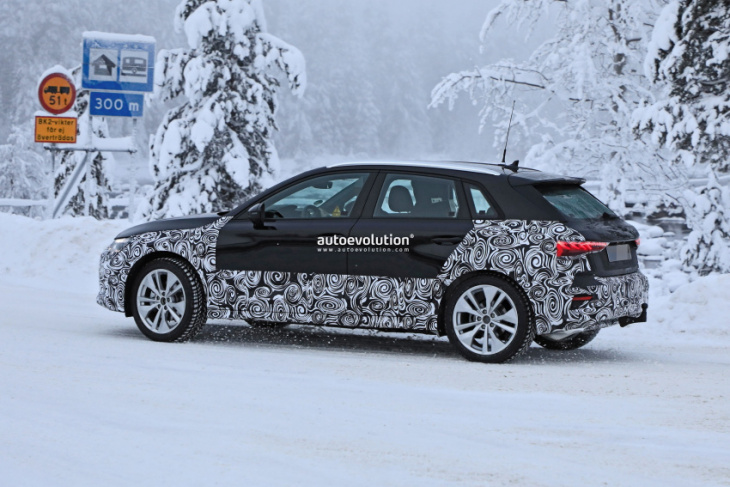 winter has come for the 2023 audi a3 allroad jacked-up hatchback