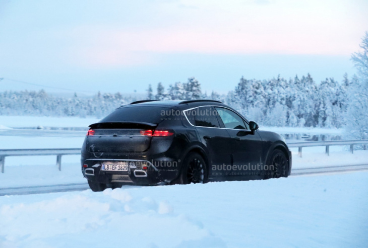 porsche macan ev encounters issue during winter testing, we see its interior