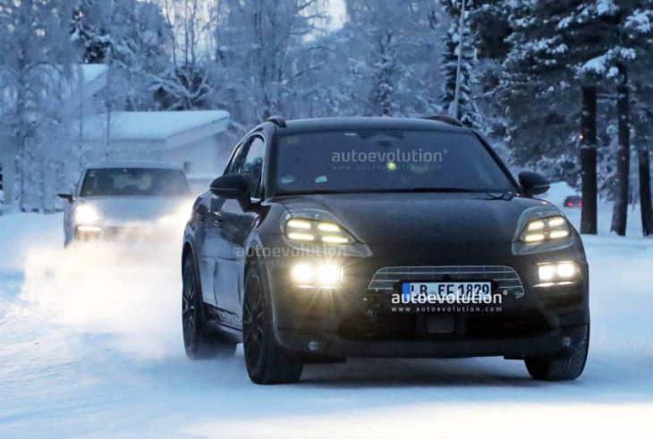 porsche macan ev encounters issue during winter testing, we see its interior