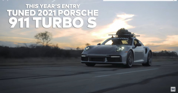 750-hp porsche 911 turbo s becomes 2021's fastest christmas tree delivery car