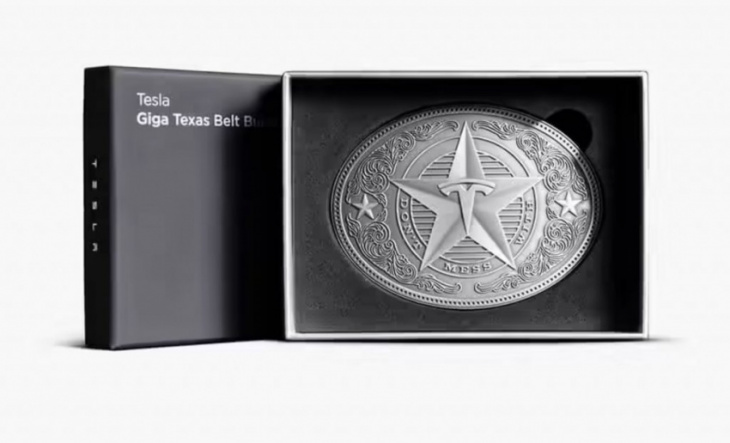 tesla shop releases giga texas belt buckle for $150