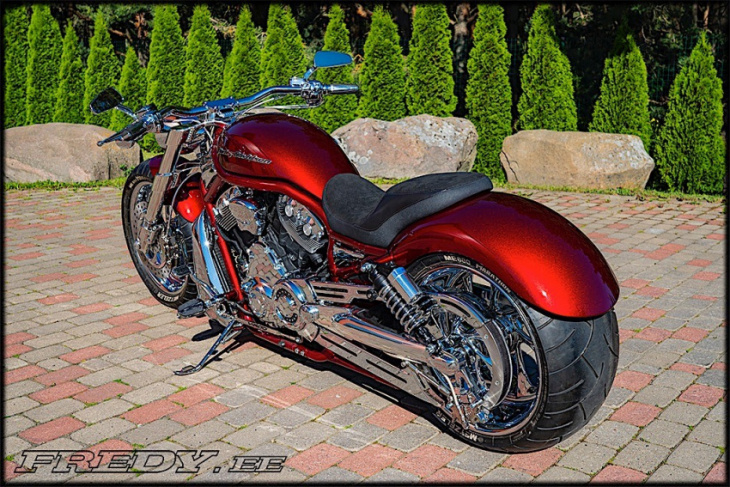 “red beast” 2003 harley-davidson v-rod has supercharger for extra kicks