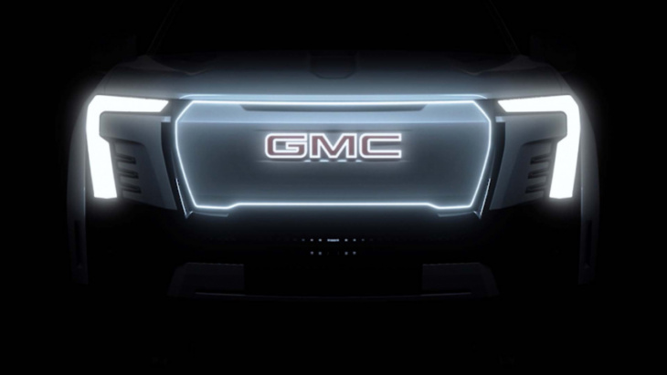 electric gmc sierra pickup truck: here's our best look yet