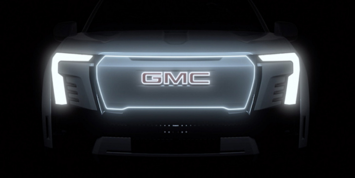 gm announces gmc electric sierra denali pickup truck, releases teaser
