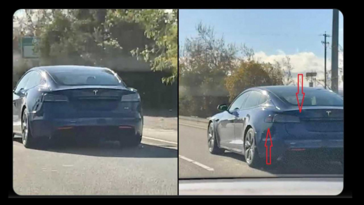 see tesla model s new rear lights and ccs-friendly charging flap