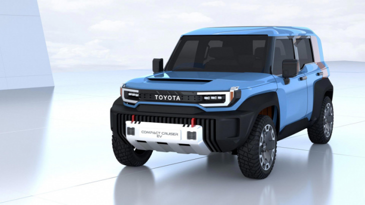 toyota showcases a baby land cruiser among its battery of electric vehicle concepts
