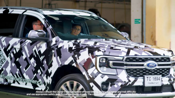 2023 ford everest teased with ranger's body-on-frame platform, don't mind the camo