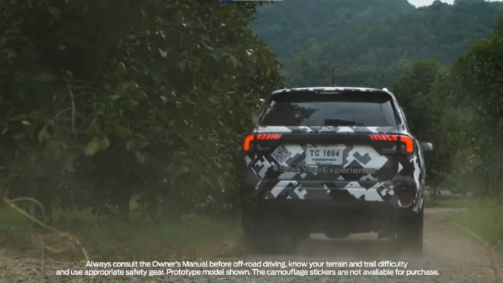 2023 ford everest teased with ranger's body-on-frame platform, don't mind the camo