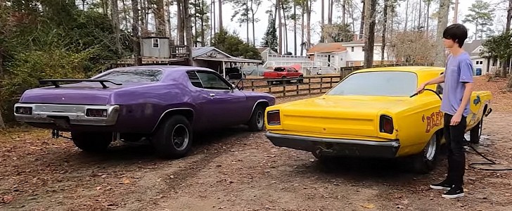 ed miller's old speed shop is mopar heaven, packed with hemi cars and engines