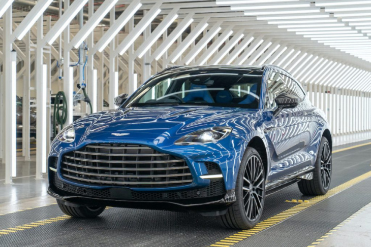the first aston martin dbx 707 has rolled off the production line in wales