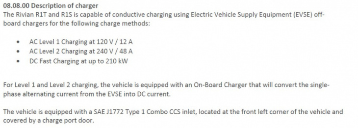 rivian r1t, r1s confirmed with 210 kw peak dc charging, no heat pump for now