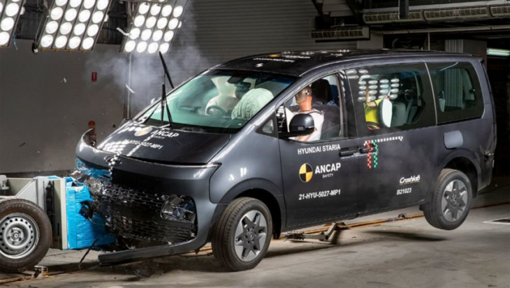 how safe is the 2022 hyundai staria and staria-load van? kia carnival and toyota hiace rivals get five stars