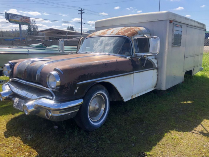 1956 pontiac chieftain aluminum camper is unique and mysterious at the same time