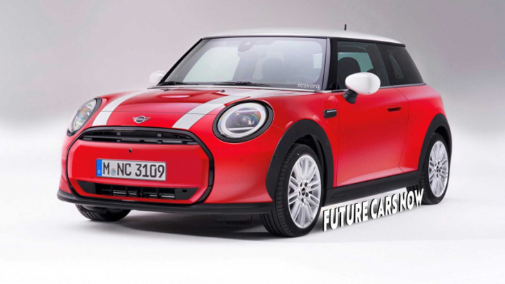 mini cooper ev rendered based on spy shots from china