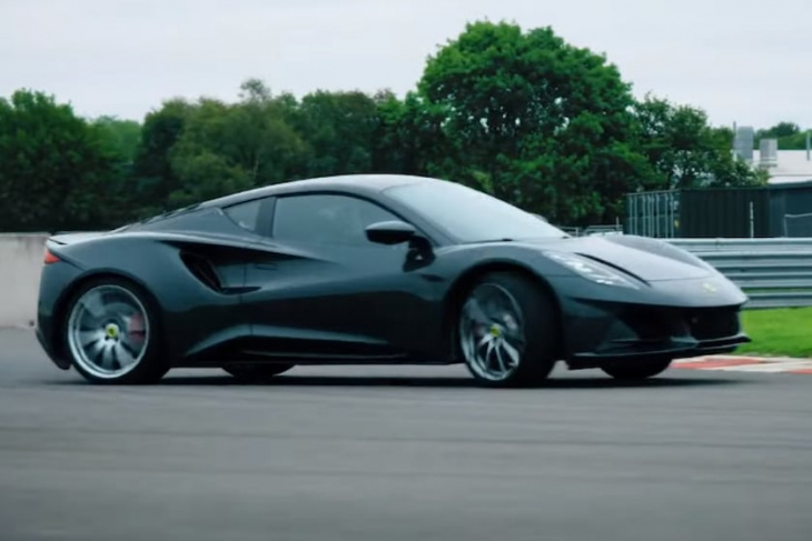 lotus emira v6 first edition lighting up the track will make you smile