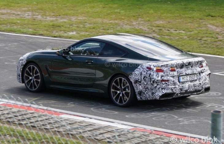 bmw 8 series coupe facelift spied with not much camouflage