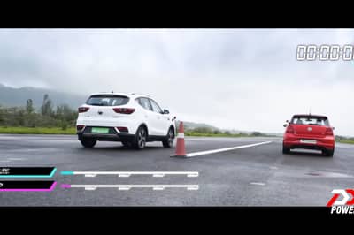 the mg zs ev takes on the vwpolo gt tsi in a series of drag races