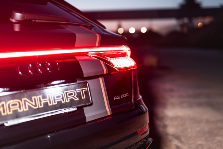 manhart gives the audi rs q8 818 hp for that proper super suv vibe