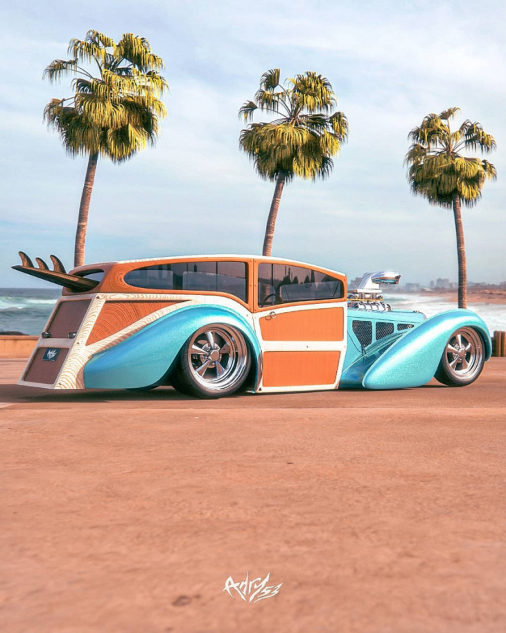 bugatti “woody gatty” 57sc atlantic is a digitally blown custom like no other