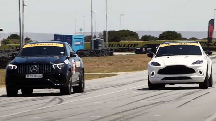 aston martin dbx faces mercedes gle 63 s in amg-powered drag race