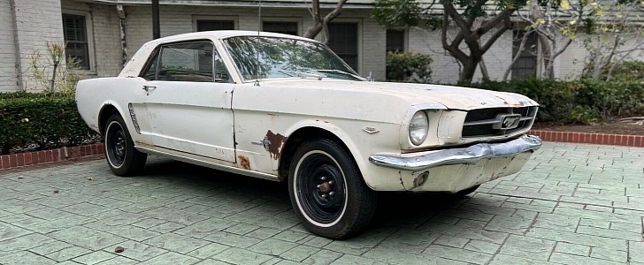 1964 1/2 ford mustang found in a colorado garage is complete and original, rare interior
