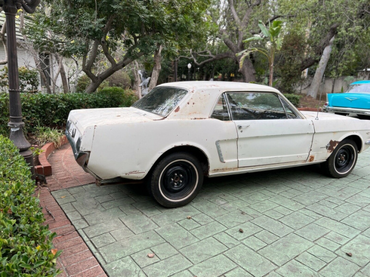 1964 1/2 ford mustang found in a colorado garage is complete and original, rare interior