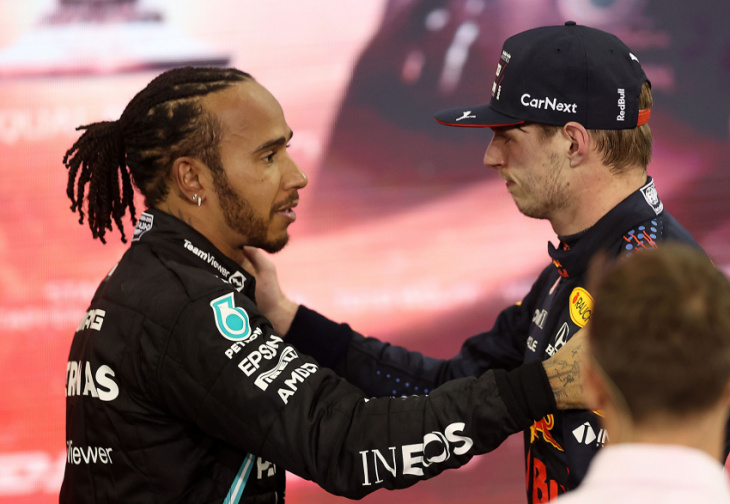 f1 champ max verstappen sees no reason for lewis hamilton to 'give up now'