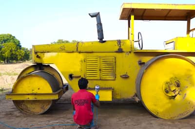 ever dreamt of owning a road roller? this guy explains the process