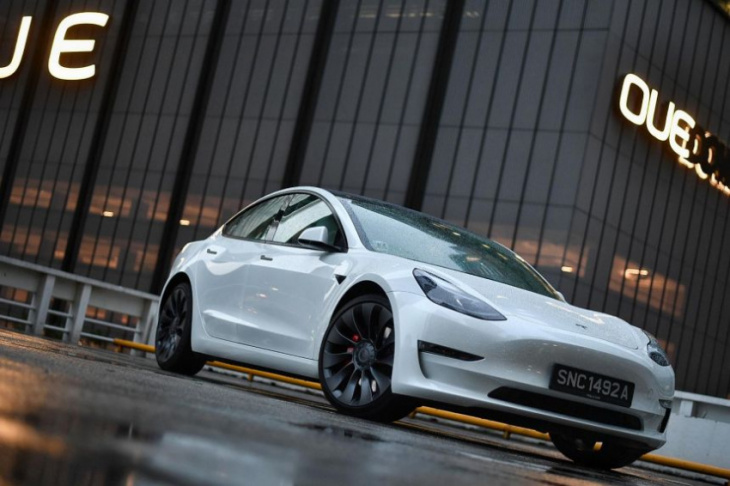the straits times car of the year 2021: readers pick tesla model 3 performance