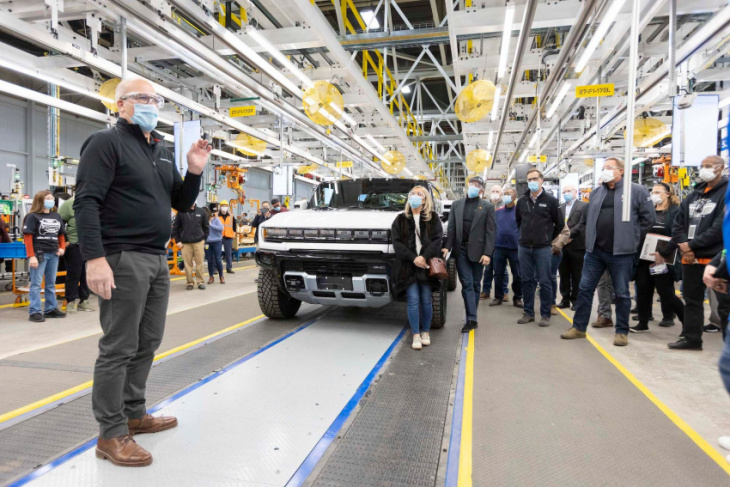 the first gmc hummer evs are finally rolling off the line