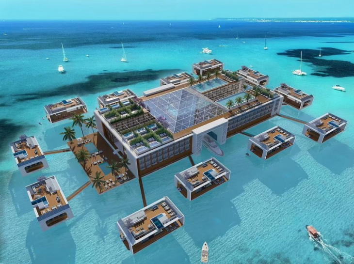 world’s first floating sea palace is the kempinski resort, opens in 2023