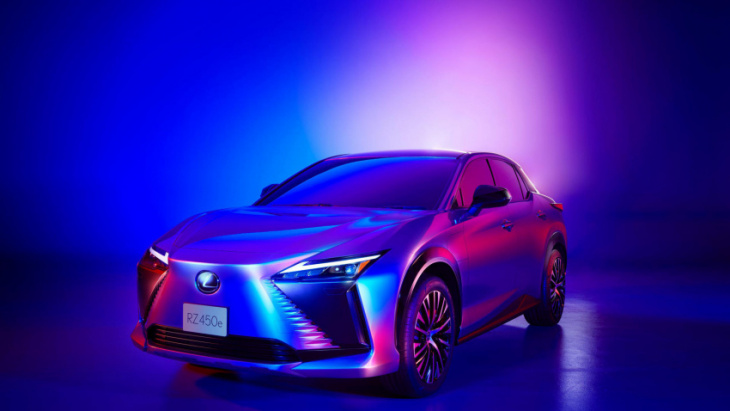 lexus shows off rz 450e battery-electric suv