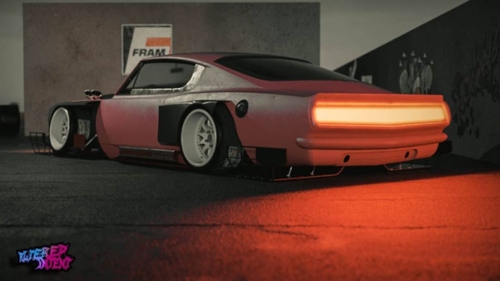 part-carbon plymouth cuda isn't pretty in pink, virtually stocks muscle car prey