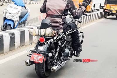 upcoming royal enfield super meteor 650 spotted in the wild, here’s what we know