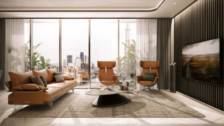 the new davinci tower in dubai features interiors from pagani