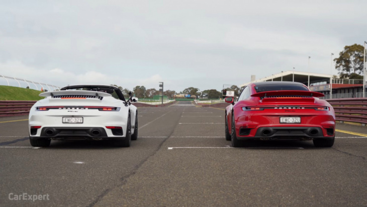 992 porsche 911 turbo coupe drag races cabriolet sibling with unexpected results