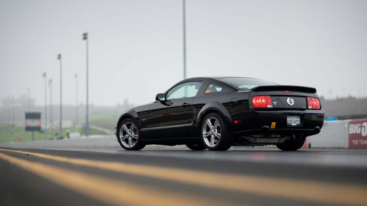 this tesla-swapped mustang with aem kit runs an 11-second quarter mile