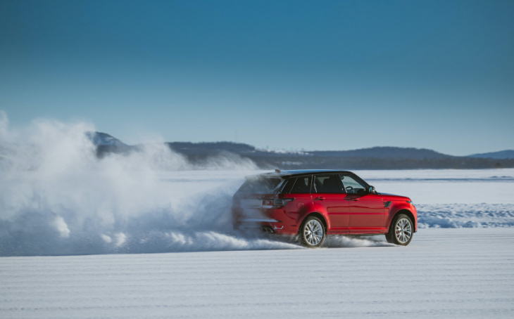 range rover celebrates 50 years by writing in the snow