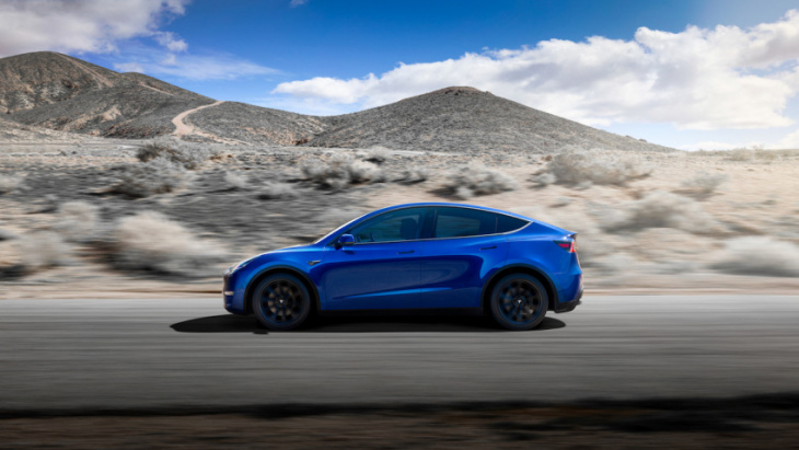 tesla model y arrives in contact-less fashion
