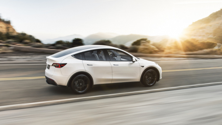 tesla model y arrives in contact-less fashion