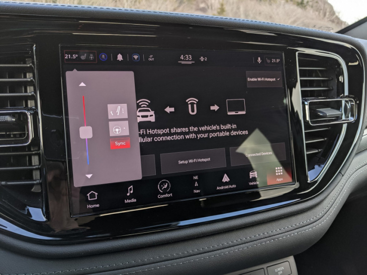 android, inside uconnect 5 in the dodge durango gt